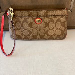 Coach Zippered Wristlet